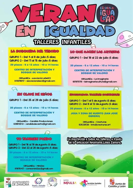 Talleres Verano en Igualdad