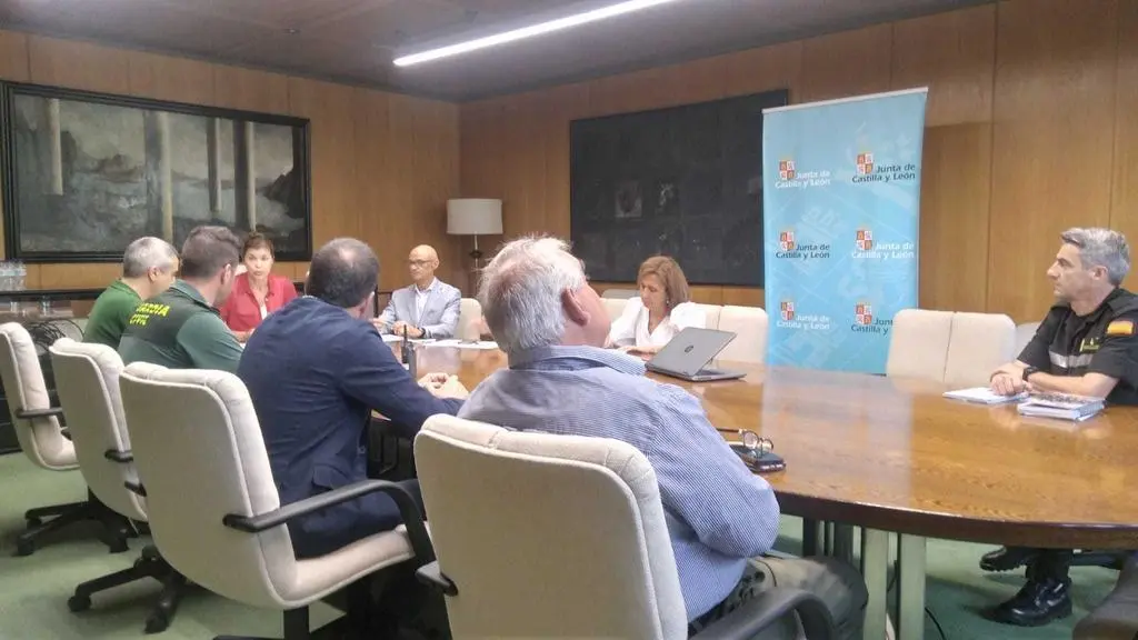 Reunión del Cecopi esta mañana en la sede de la Delegación de la Junta de Zamora