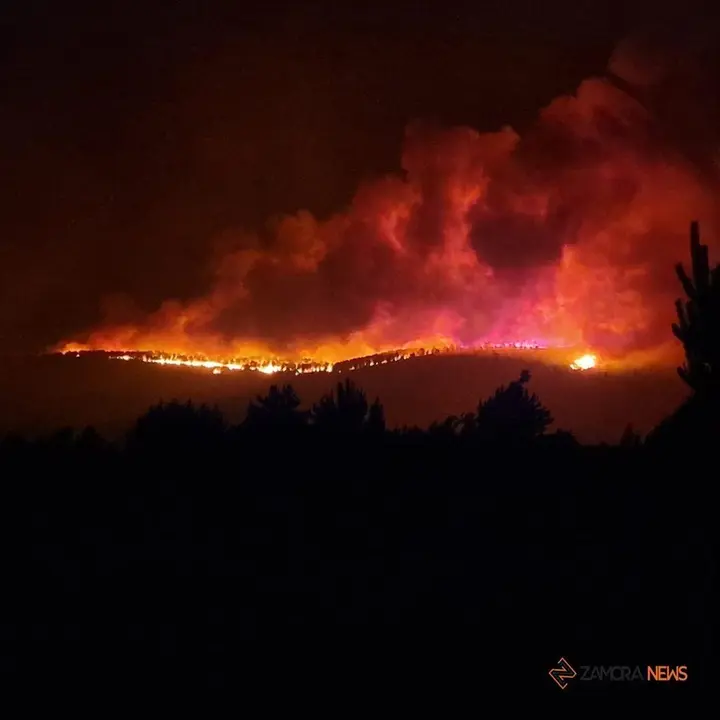 Incendio en la Sierra de la Culebra