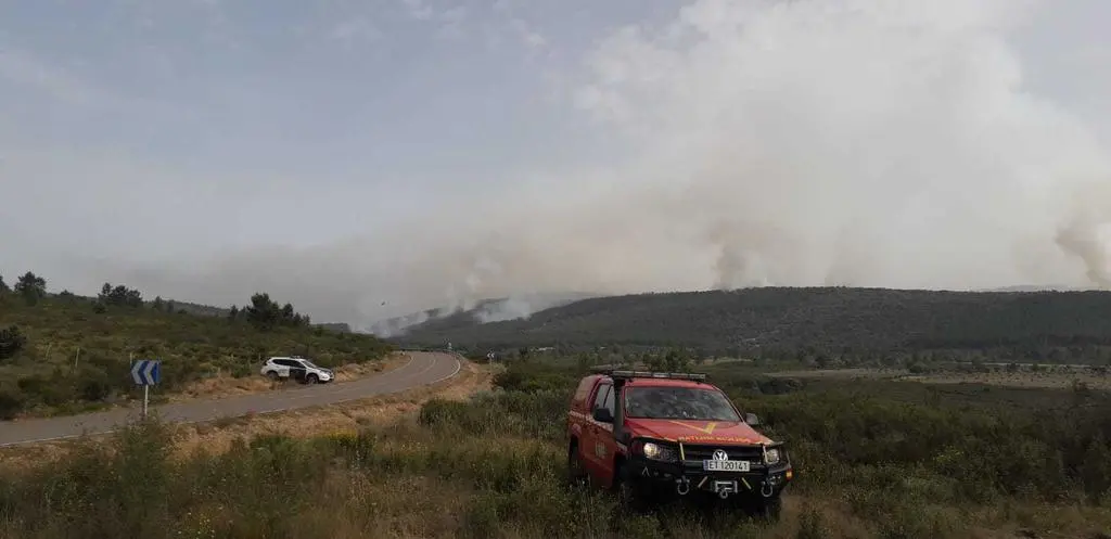 Incendio en la Sierra de la Culebra. Fotografía: GC