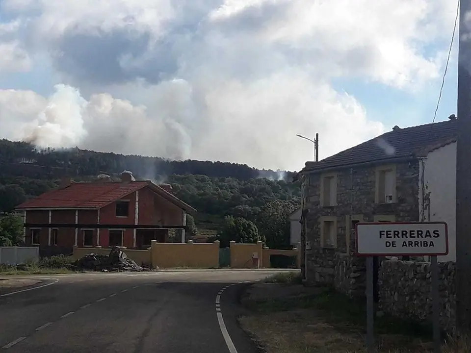 Municipio de Ferreras de Arriba tras el incendio en Sierra de la Culebra