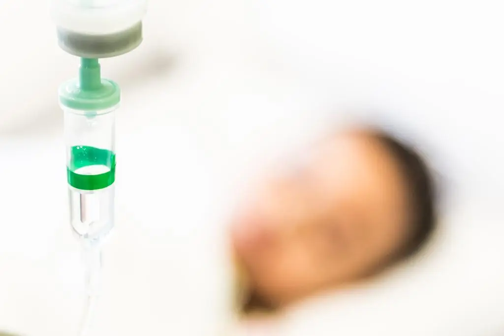 Selective focus point saline IV drip for patient