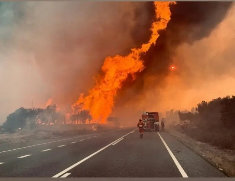 Incendio en la Sierra de la Culebra. Foto cedida