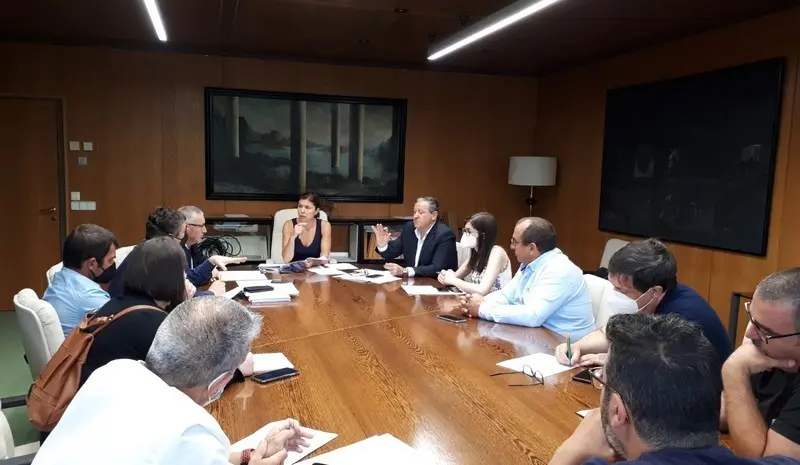 Un momento de la reunión de la delegada de la Junta con las organizaciones agrarias
