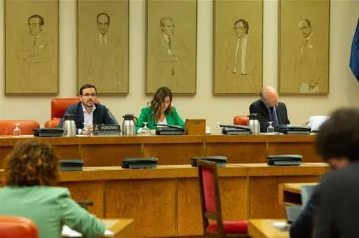El ministro de Consumo, Alberto Garzón, durante su comparecencia en la Comisión de Sanidad y Consumo del Congreso