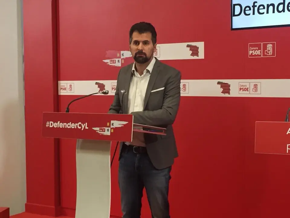 El secretario general del PSOE de Castilla y León, Luis Tudanca