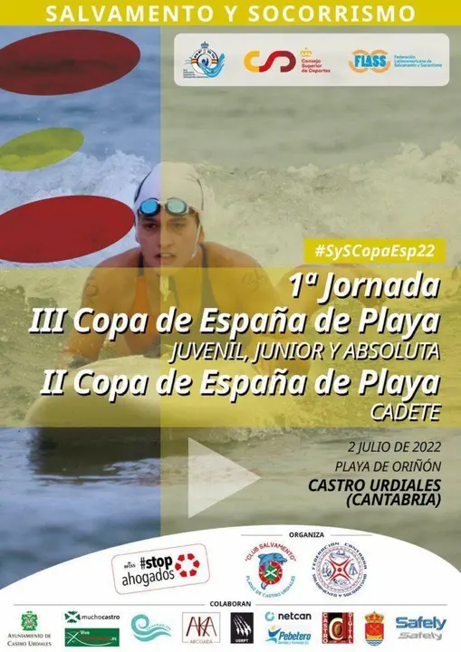 Cartel Copa de España de Playa de Salvamento y Socorrismo