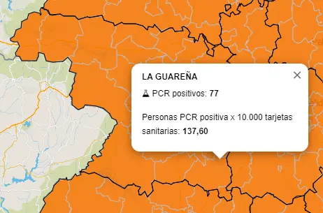 Casos activos por ZBS en la última semana (9 de julio)