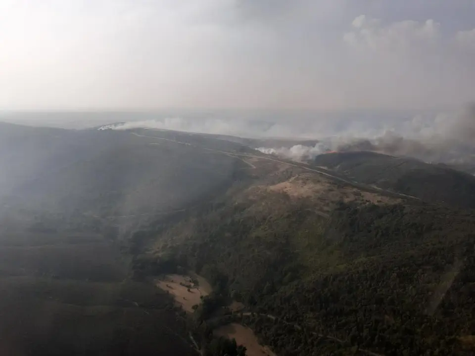 Imagen del incendio en Figueruela de Arriba. Fotografía: Consejería de Medio Ambiente de la JCyL