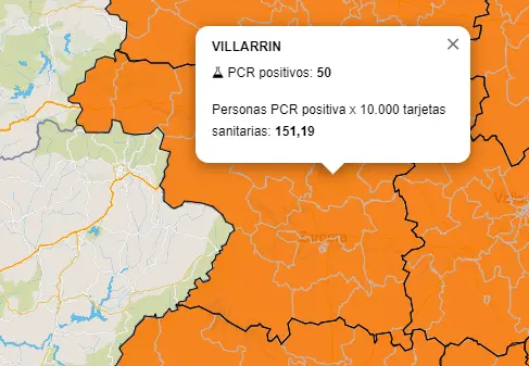 Casos activos por ZBS en la última semana (15 de julio)