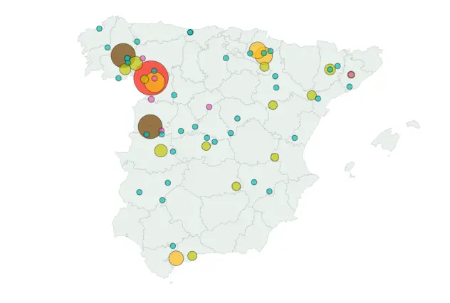 Mapa incendios forestales 2022