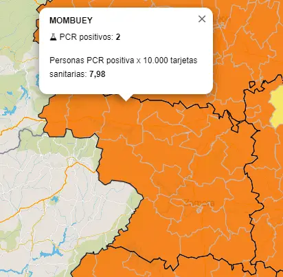 Casos activos por ZBS en la última semana (29 de julio)