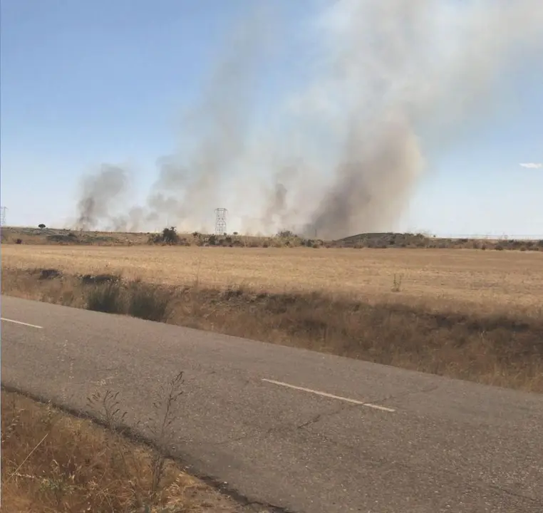 Incendio en Muelas del Pan. Fotografía: INFOCYL