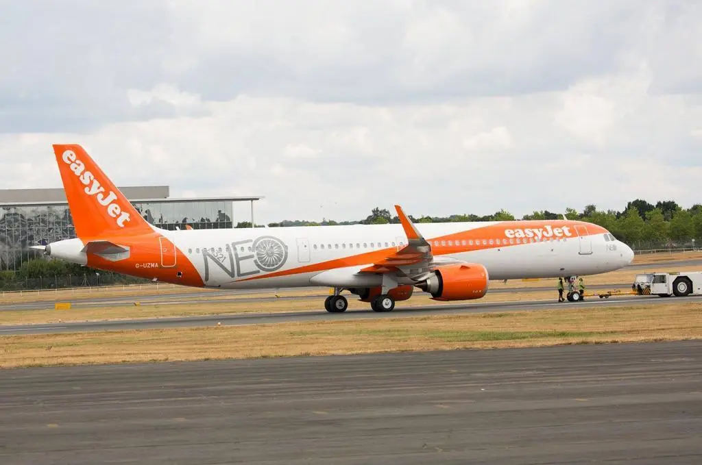 Avión de la compañía EasyJet. Fotografía: Facebook