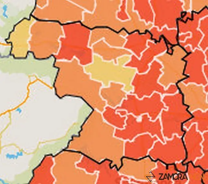 Mapa de incidencia por ZBS