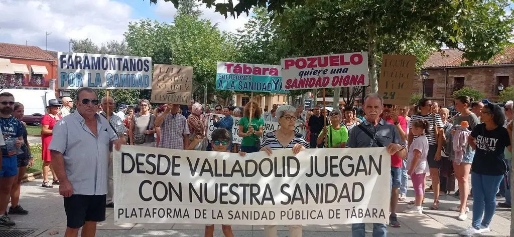 Manifestación sanitaria en Tábara. Fotografía: CEDIDA