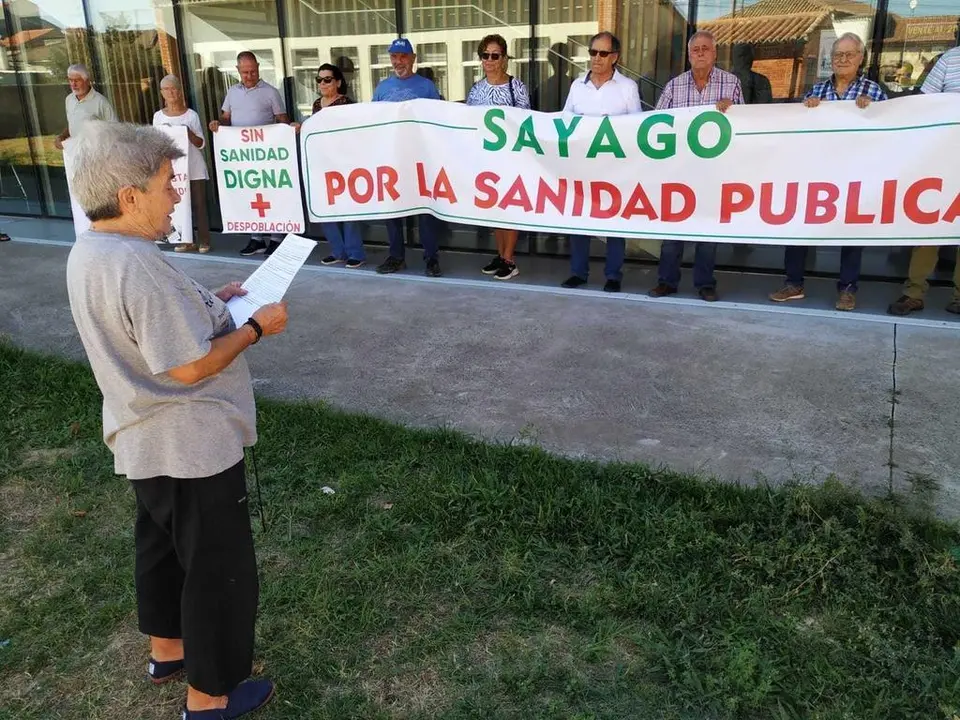 Protesta sanitaria en Sayago. Fotografía: CEDIDA