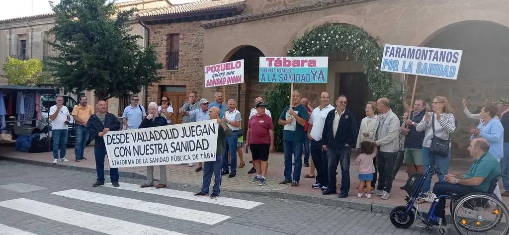 Nueva manifestación de la Plataforma por una Sanidad Pública Digna de la Zona de Salud Básica de Tábara. Fotografía: CEDIDA