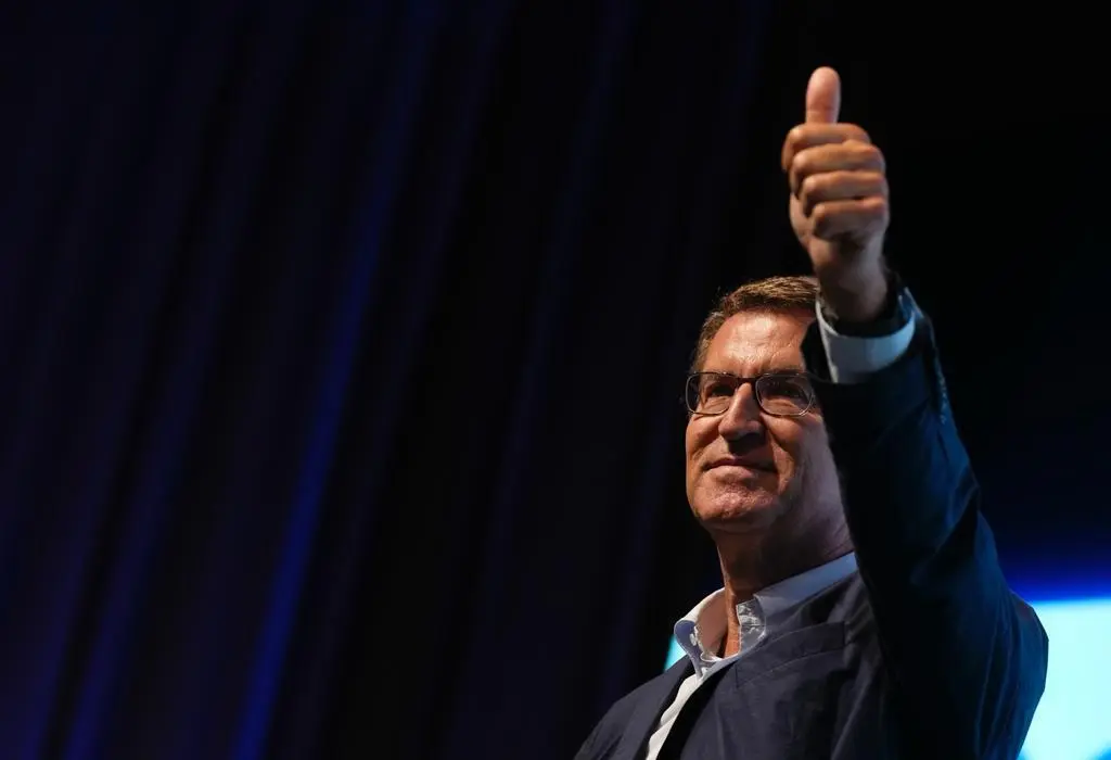 Feijóo durante el acto de clausura de la XXV Interparlamentaria, celebrada en Toledo