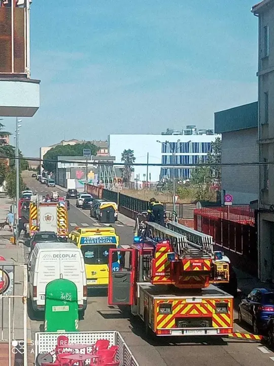 Actuación de los Bomberos de Zamora en la calle Hernán Cortés