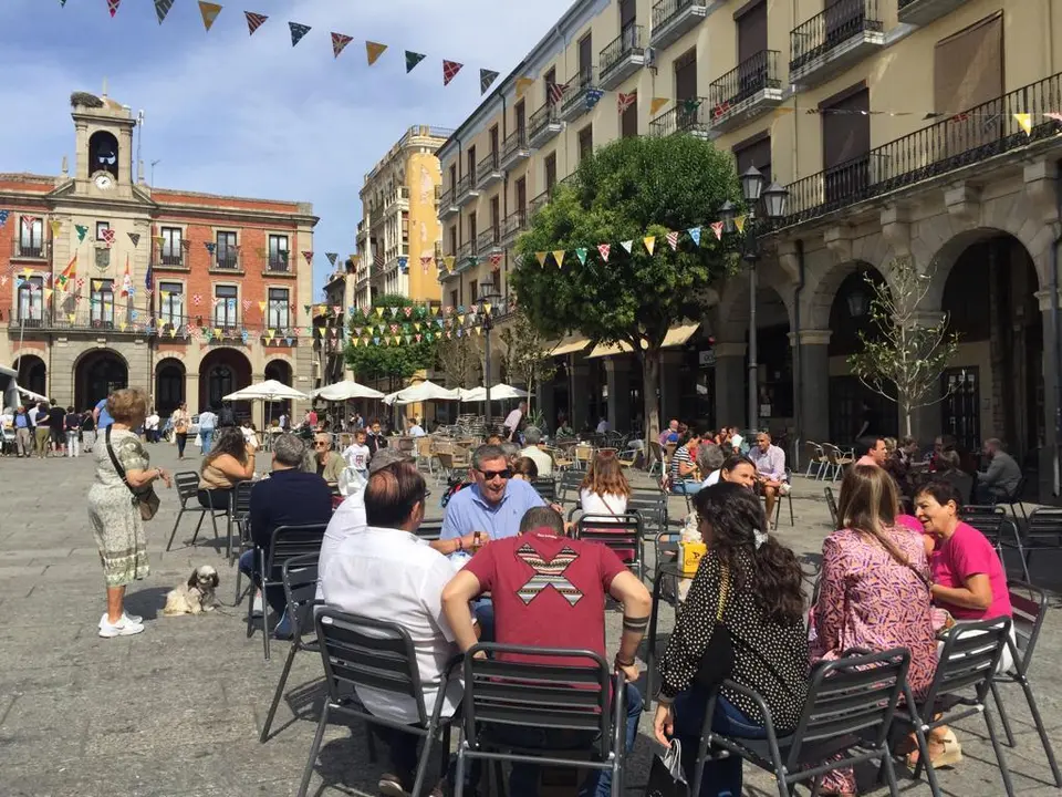 Ambiente de la feria FROMAGO en la Plaza Mayor