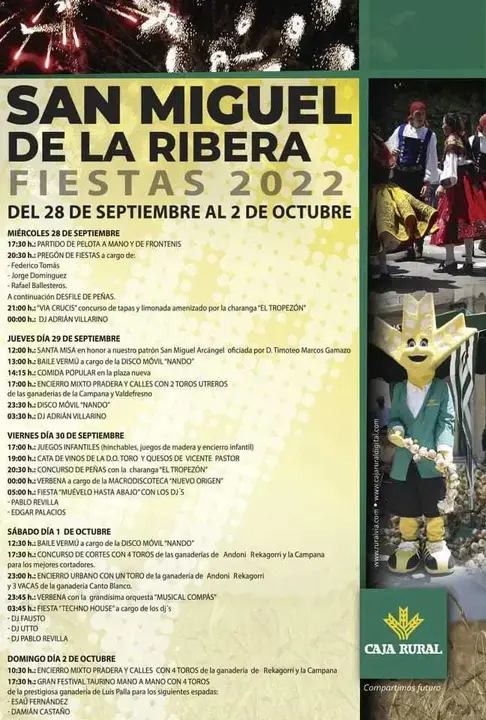 Programa Fiestas de San Miguel de la Ribera 2022
