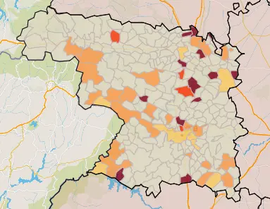 Mapa IA municipios a siete días (9 de octubre)