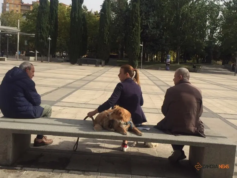 Zamoranos en la plaza de La Marina