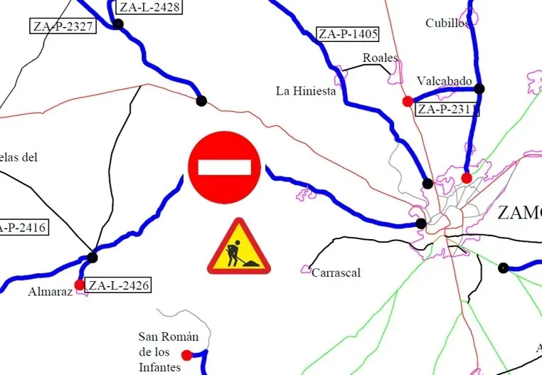 Corte carretera Almaraz