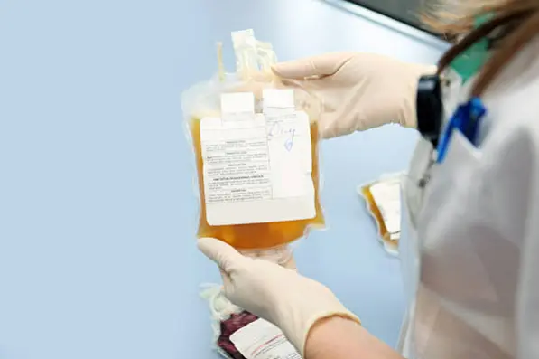 Donación plasma. Fotografía de archivo