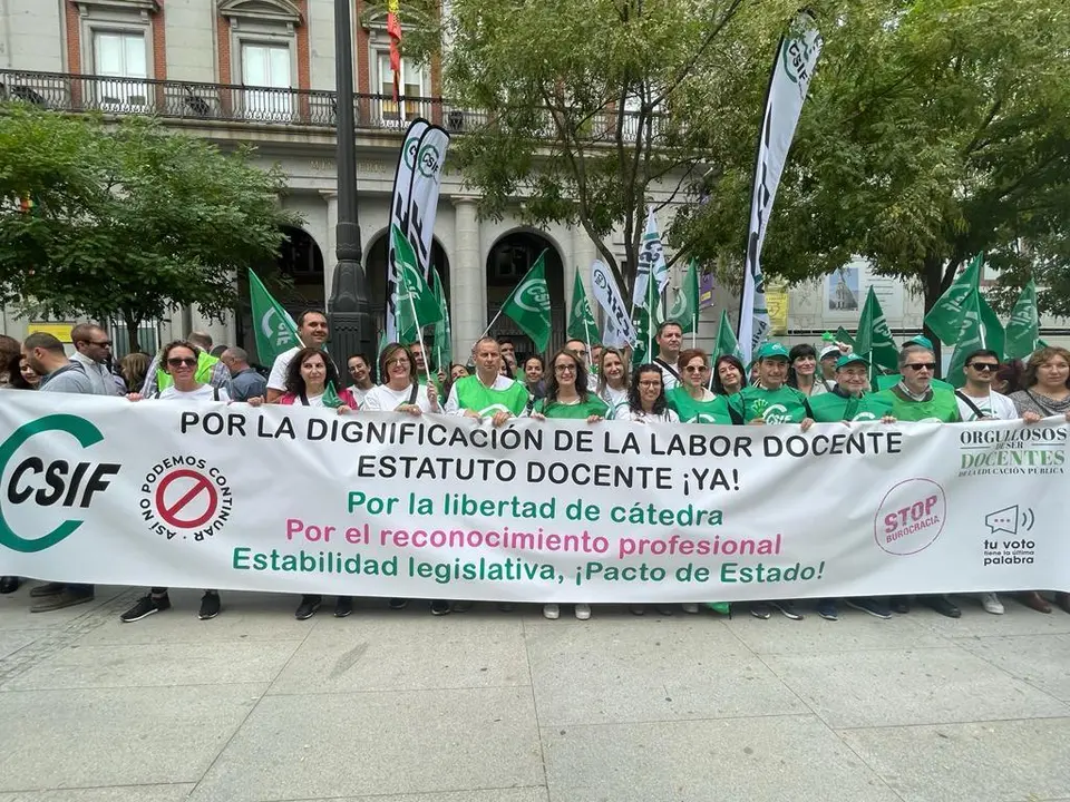 concentración docentes Madrid