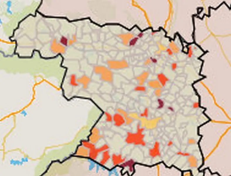 Mapa de incidencia Covid por municipios