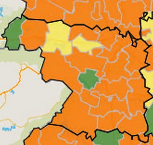 Mapa de incidencia por ZBS