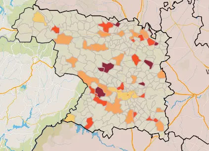 Mapa IA municipios a siete días (26 de octubre)