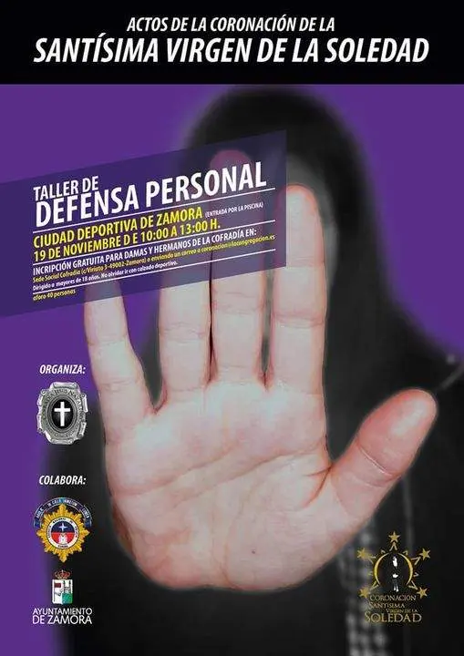 Cartel taller de defensa personal