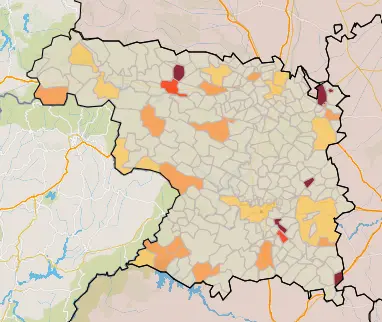 Mapa IA municipios a siete días (22 de noviembre)