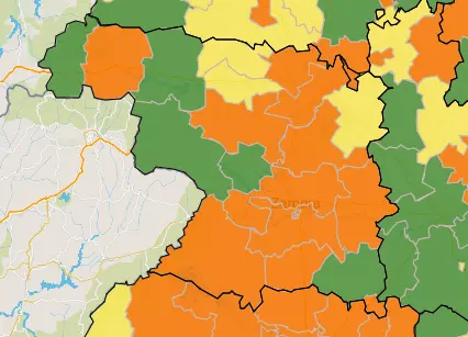 Mapa ZBS casos activos a 7 días (2 de diciembre)