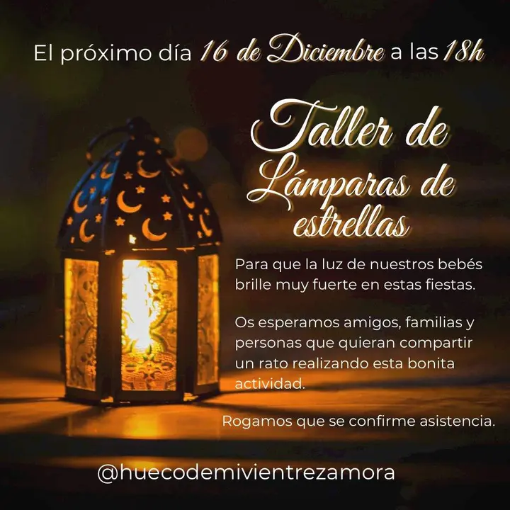 Taller de Lámparas de Estrellas organizado por Hueco de mi Vientre