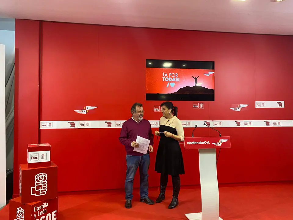 Los Procuradores del PSOE de Zamora en las Cortes de Castilla y León Ana Sánchez y José Ignacio Martín Benito