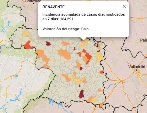 Mapa IA municipios a siete días (16 de diciembre)