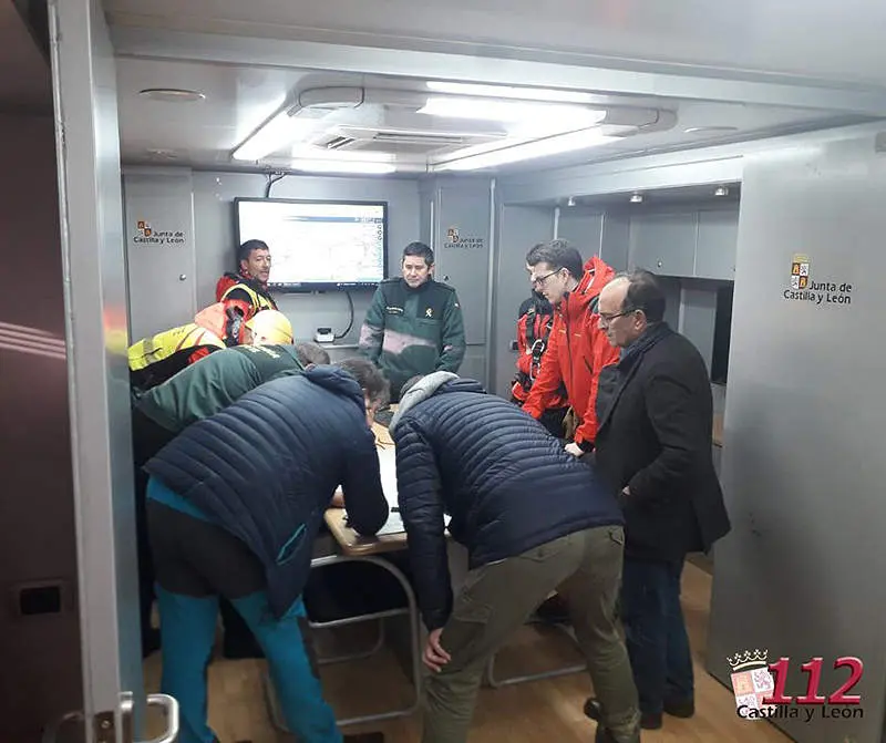 El Puesto de Mando Avanzado, desplegado en el aeródromo de Matilla de los Caños (Valladolid)