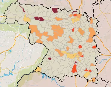 Mapa IA municipios a siete días (20 de diciembre)