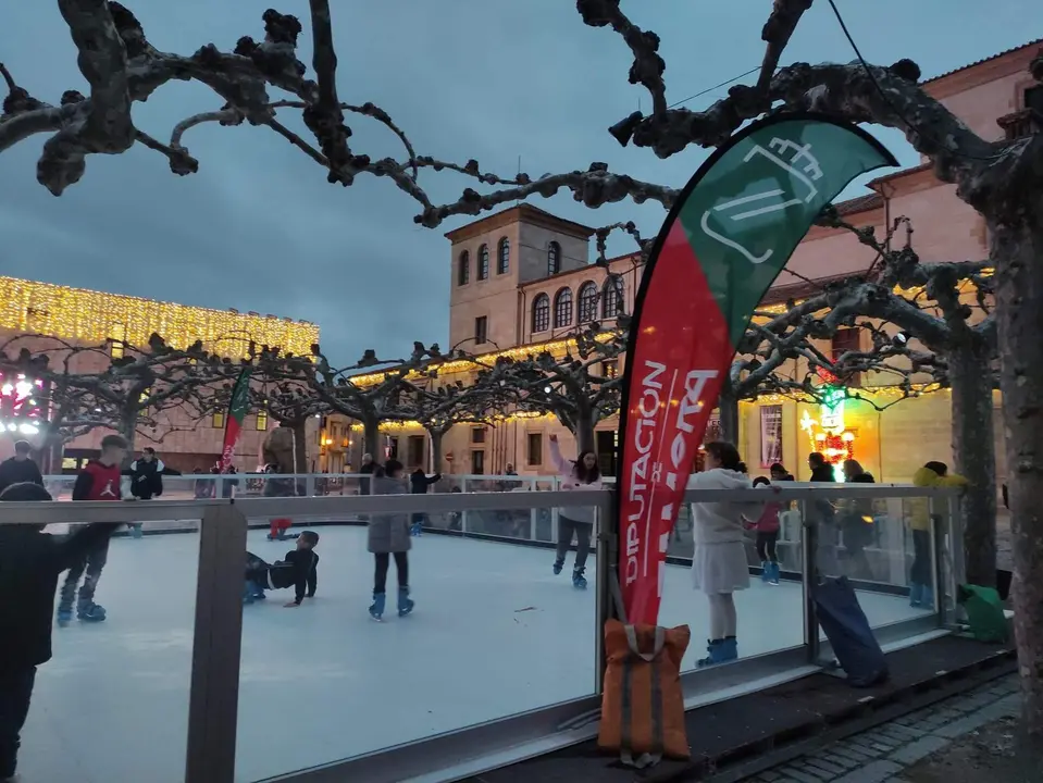 Pista de hielo de Viriato. Fotografía: Diputación de Zamora