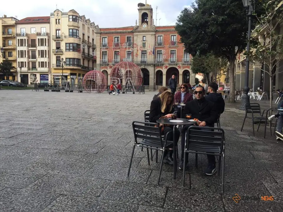 Hostelería en la Plaza Mayor de Zamora