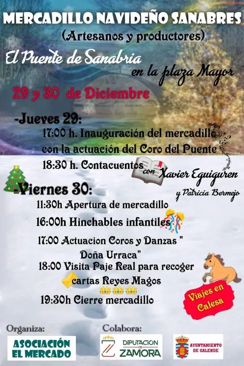 cartel mercadillo navideño