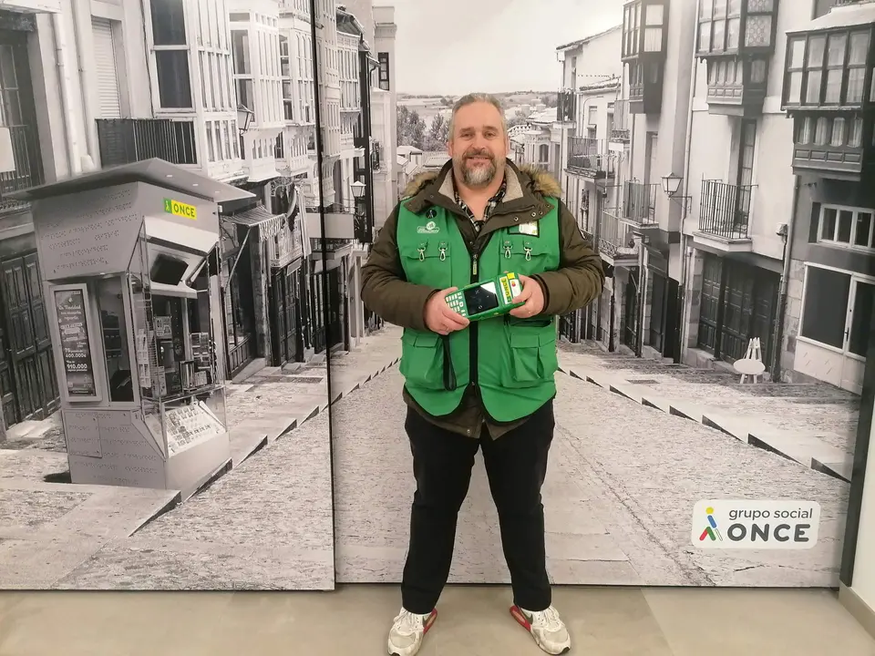 El vendedor de la ONCE en Zamora, Javier Madera