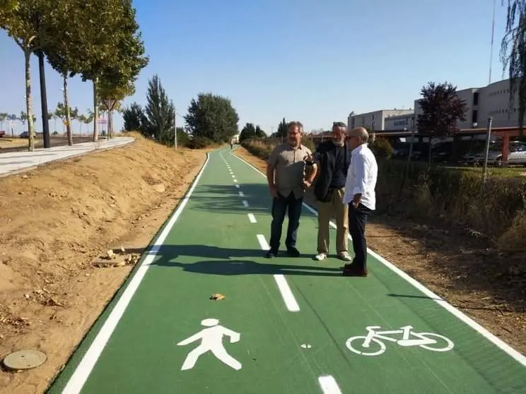 Visita a las obras de renovación del carril bici junto río Duero y Valderaduey efectuadas en 2018
