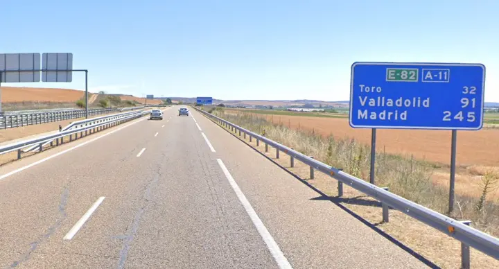 Carretera E-82 A-11 a Madrid