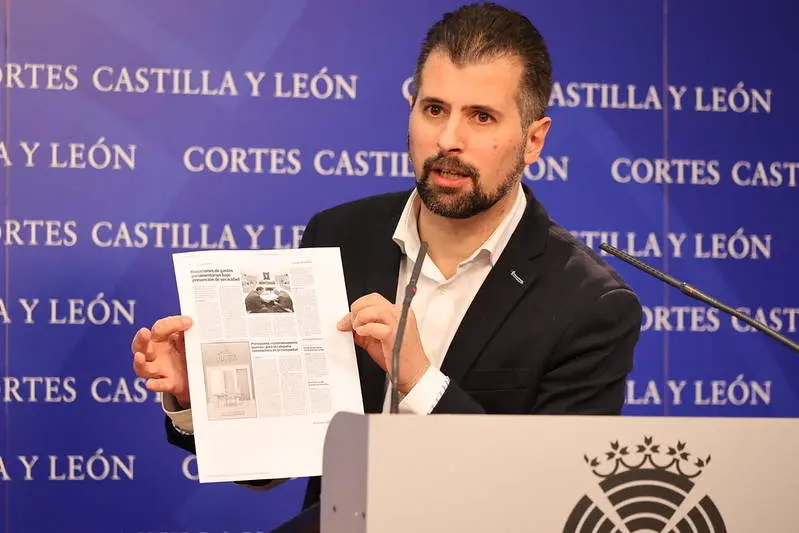 El secretario general del PSOECyL y portavoz en las Cortes, Luis Tudanca