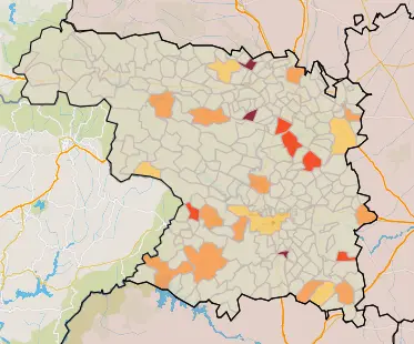 Mapa IA municipios a siete días (13 de enero)